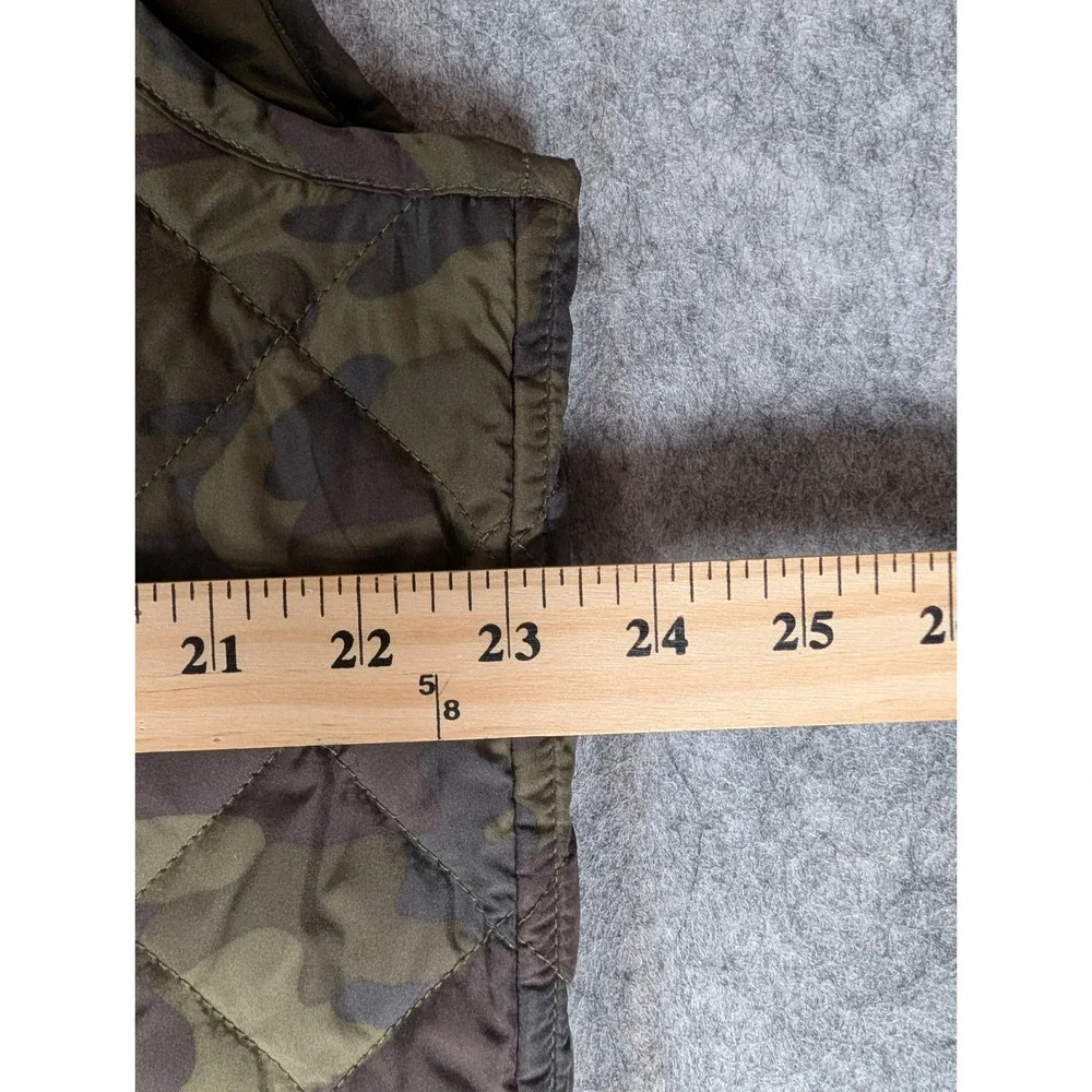 Tommy Hilfiger Mens Quilted Camouflage Full Zip Vest Olive Green Camo XL‎